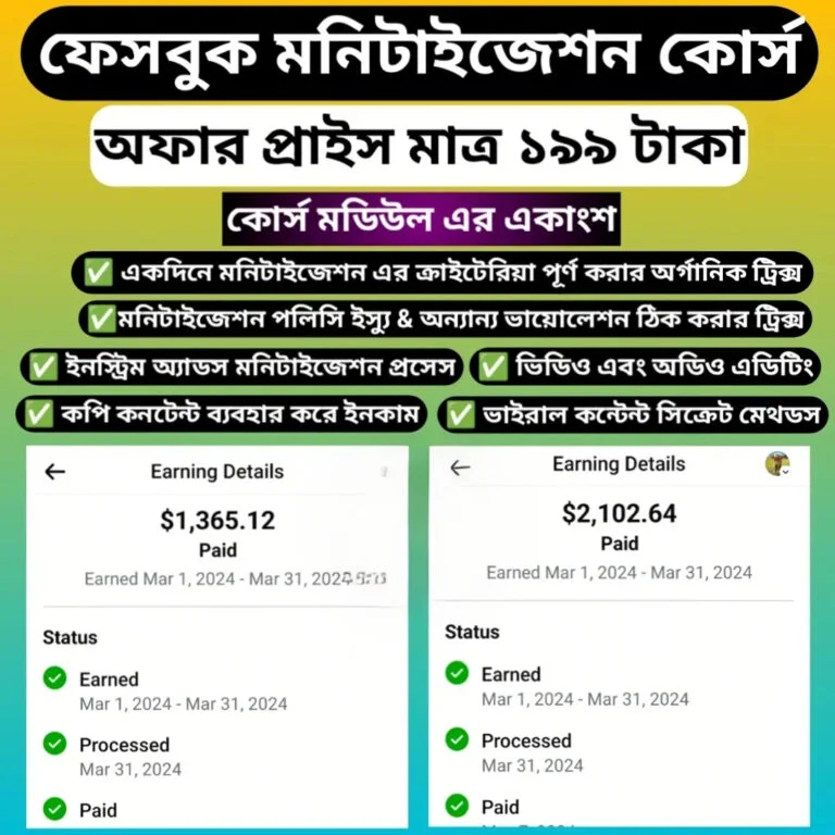 ফেসবুক মনিটাইজেশন