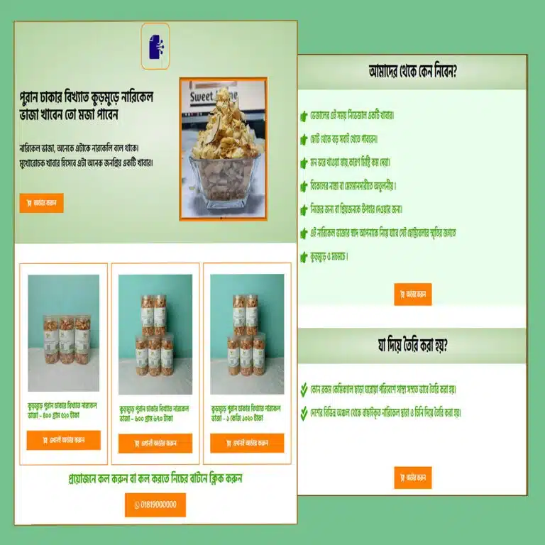 Coconut Chips Landing Page